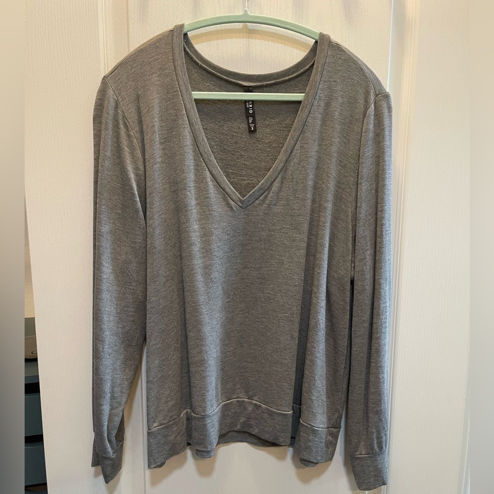 Torrid Gray V-Neck Sleep Top Size 2